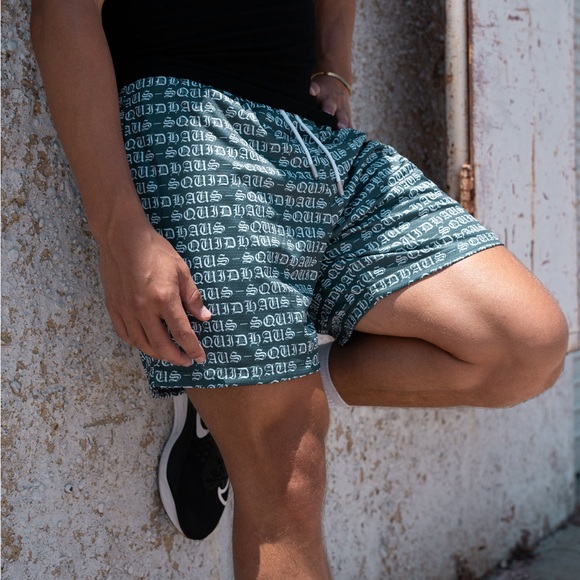 SQUIDHAUS MESH Men’s Large(L) SHORTS 6" INSEAM - OLD MONEY GREEN - Picture 3 of 12